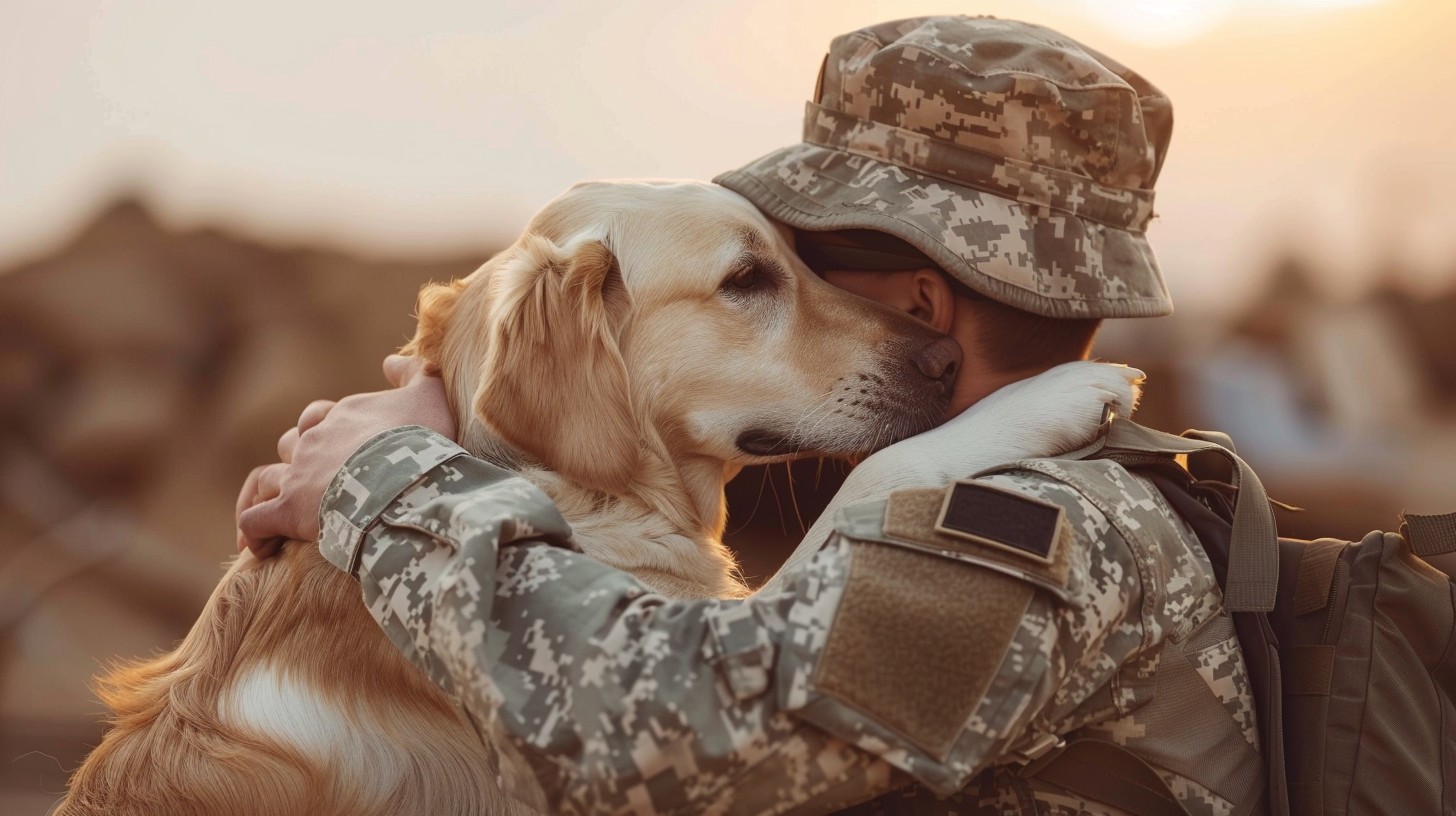 Free Soldier’s Canine Embrace Image - Soldier, Dog, Embrace | Download ...