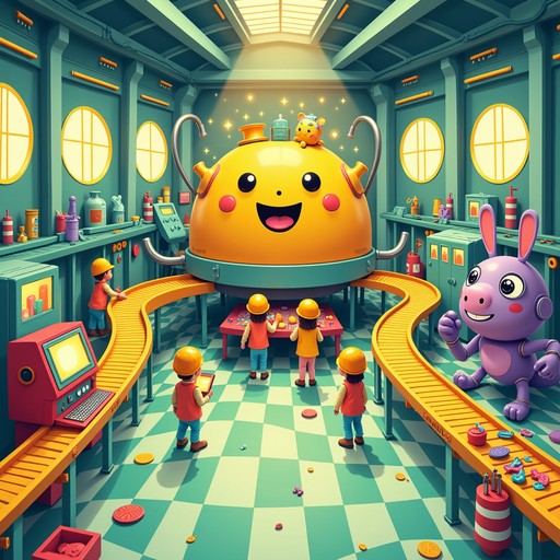 Free Happy Factory Friends Image - Factory, Robots, Teamwork | Download ...