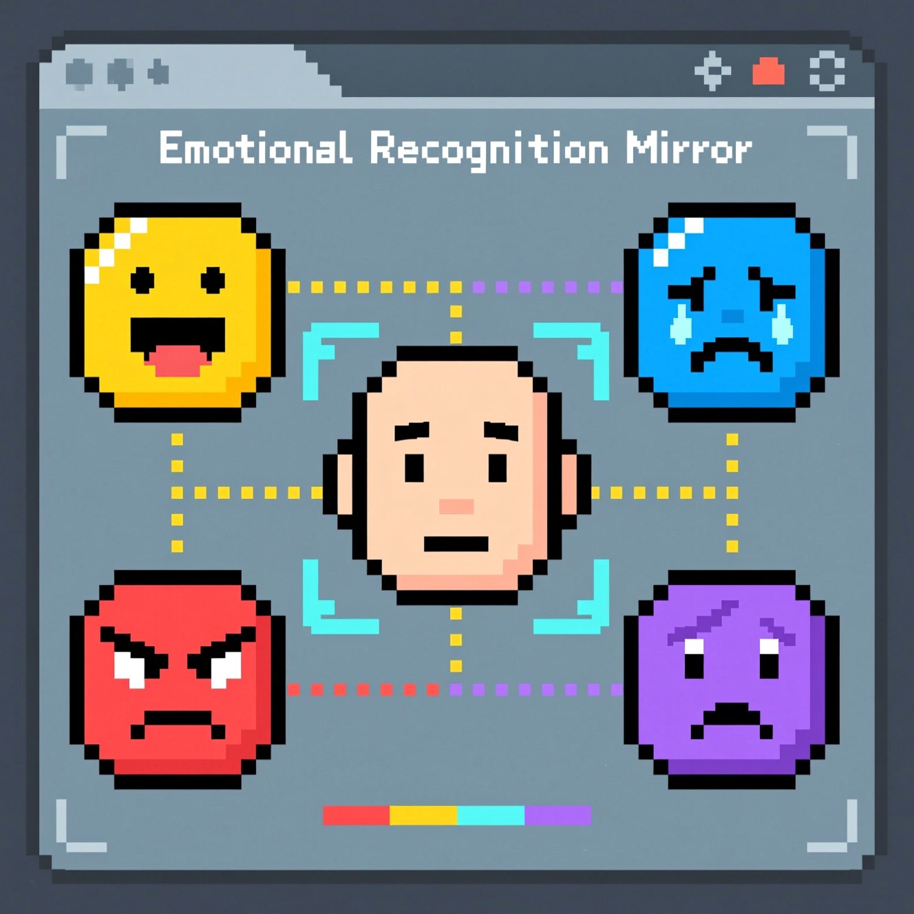 Free Pixel Emotion Mirror Image - Pixelart, Emotions, Interface ...