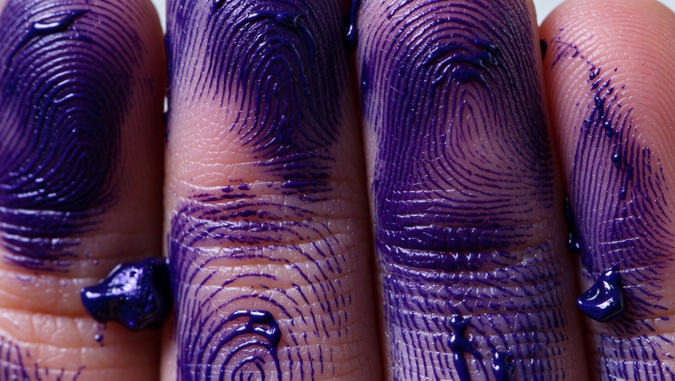 Purple Splashed Handprint Free Purple fingerprint patterns Image - Fingerprints, Purple, Macro ...