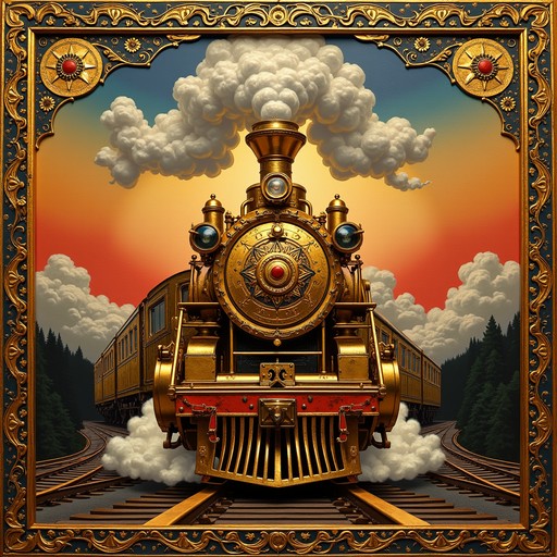 Free Golden Locomotive Icon Image - Locomotive, Golden, Steam ...
