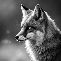 Free Watchful Winter Fox Image - Fox, Wildlife, Monochrome | Download ...