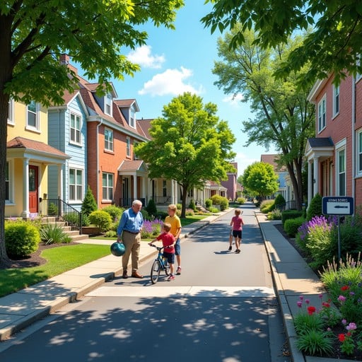 Free Vibrant neighborhood life Image | Download at StockCake