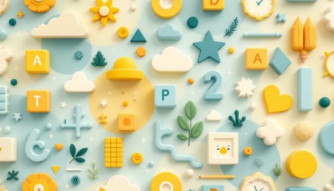 Free Playful Learning Pattern Image - Education, Geometric, Playful ...