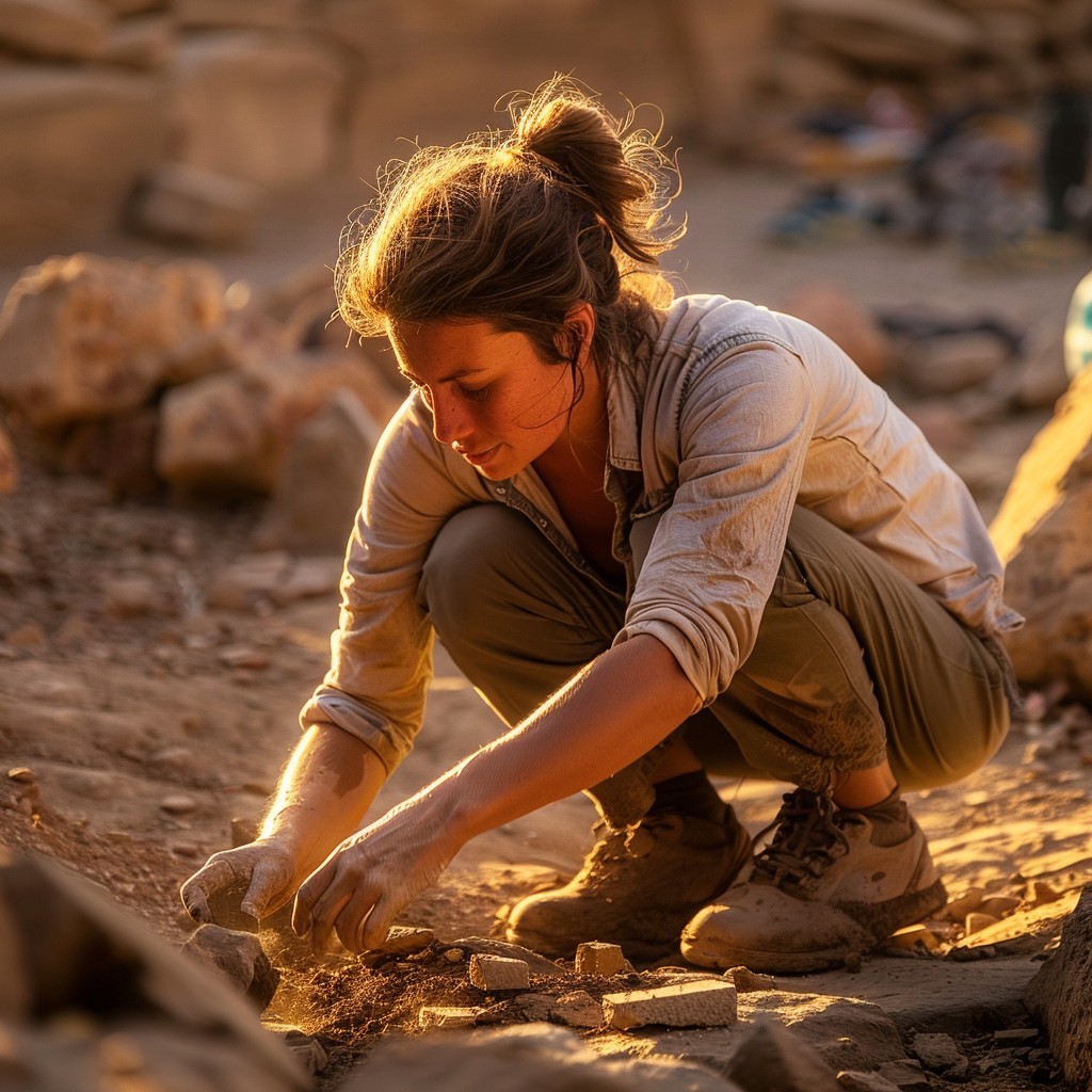 Free Archaeologist at Work Image - Archaeology, Sunset, Excavation