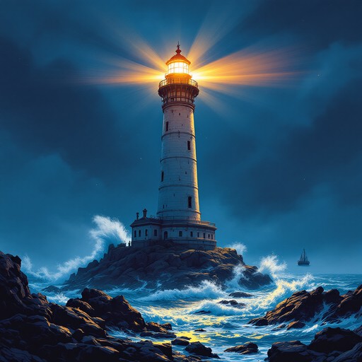 Free Lighthouse Beacon Glows Image - Lighthouse, Beacon, Ocean ...