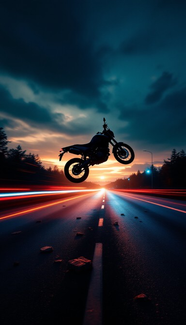 Dramatic Motorcyle Riding Free Storm Road Rider Image - Motorcycle, Lightning, Storm | Download ...