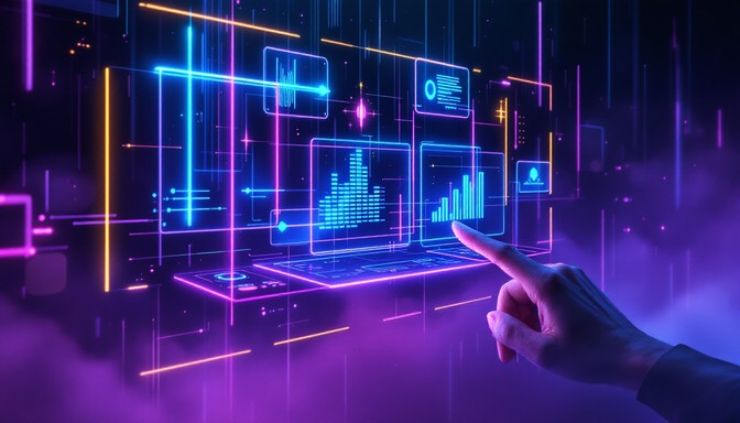 Free Neon Control Interface Image - Holographic, Cyberpunk, Neon ...