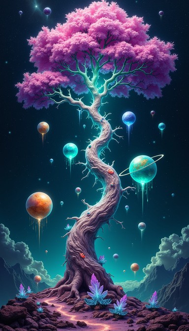 Free Cosmic Tree Dreams Image - Cosmic, Tree, Surreal | Download at ...