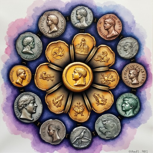 Free Ancient Coin Spiral Image - Coins, Watercolor, Spiral | Download ...