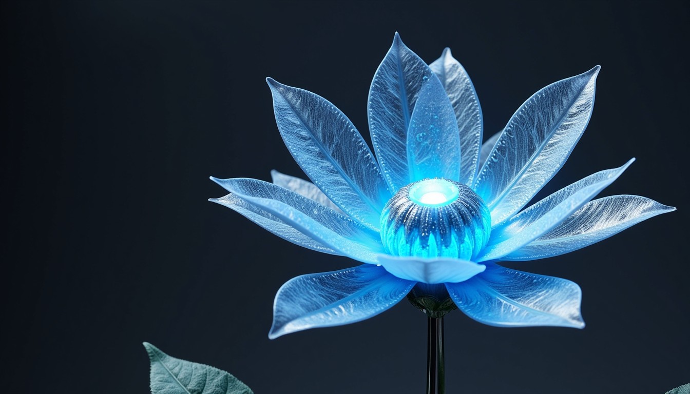 Download Luminous Tech Bloom Image - Flower, Technology, Blue | StockCake
