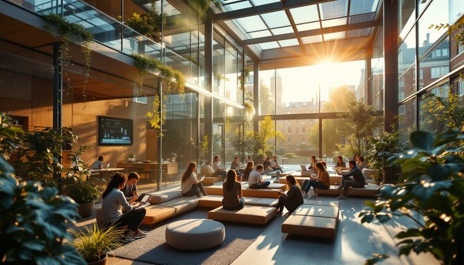Free Future Campus Learning Image - University, Students, Futuristic ...