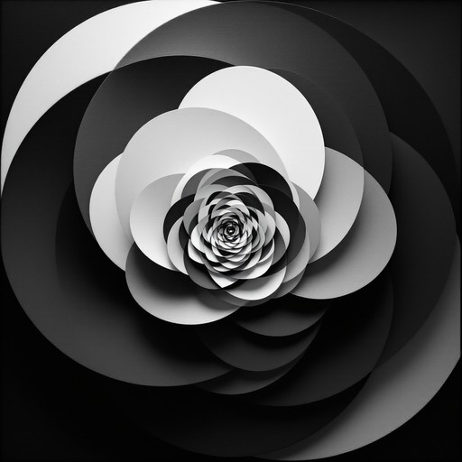 Free Spiral Rose Unfolds Image - Spiral, Geometric, Monochrome ...
