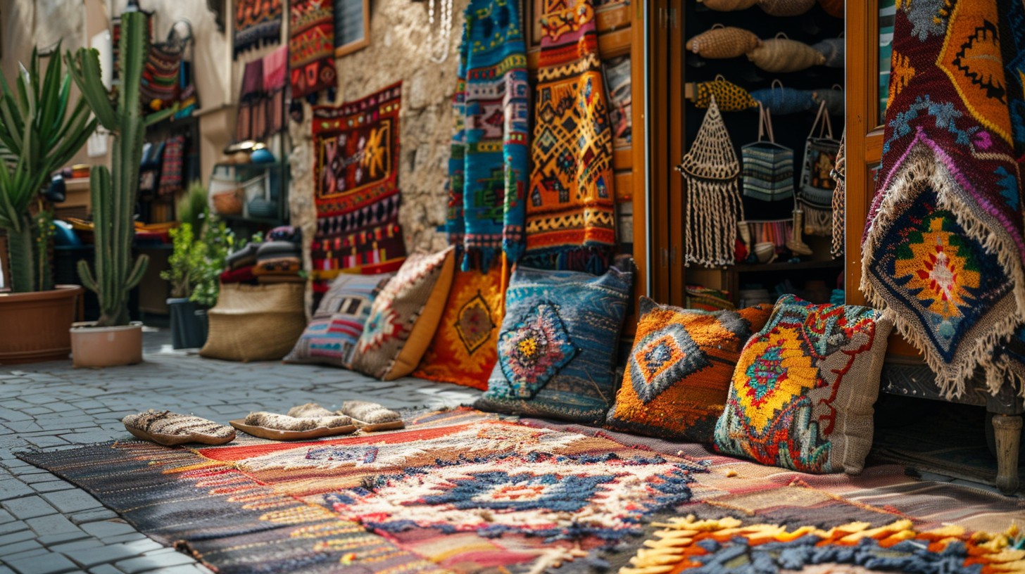 Large Area Free Vibrant Textile Display Image - Culture, Textiles, Handicraft ...