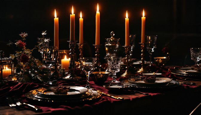 Free Candlelit Table Elegance Image - Candles, Dining, Elegant ...