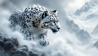 Free Mystical Mountain Leopard Image - Leopard, Mountains, Mist ...