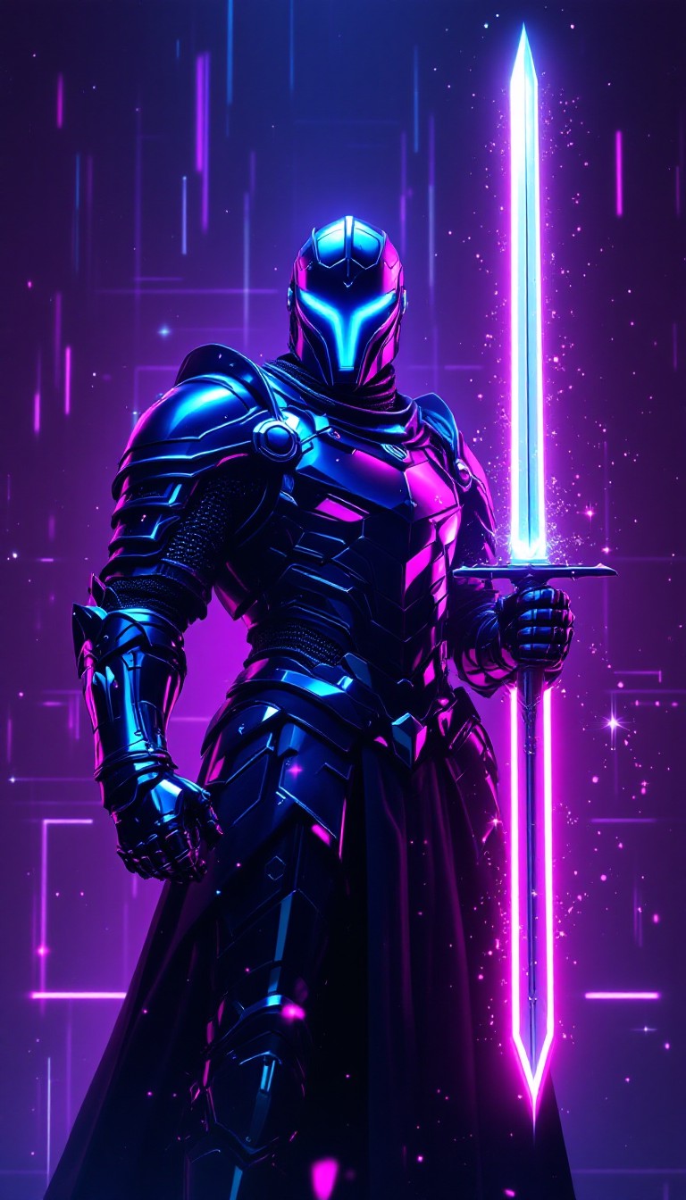 Free Cyber Knight Rising Image - Cyberpunk, Knight, Warrior | Download ...
