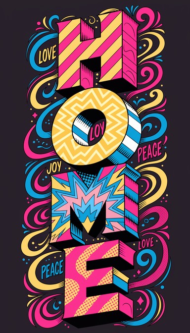 Free Colorful 3D Typography Image - Typography, Popart, Home | Download ...