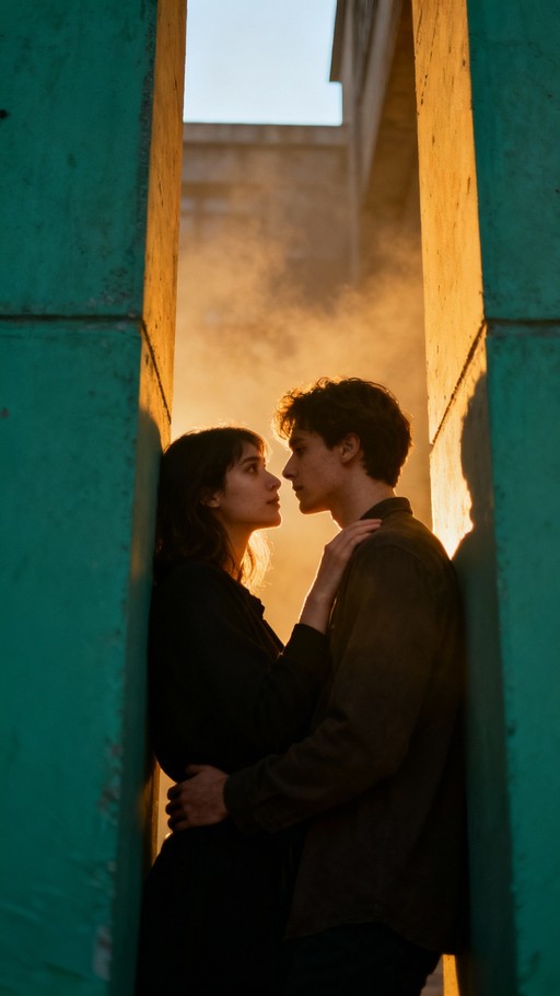 Free Twilight Amber Embrace Image - Romance, Silhouette, Urban ...