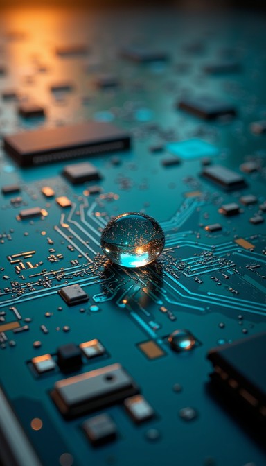 Free Technology Meets Nature Image - Circuitry, Dewdrops, Technology ...