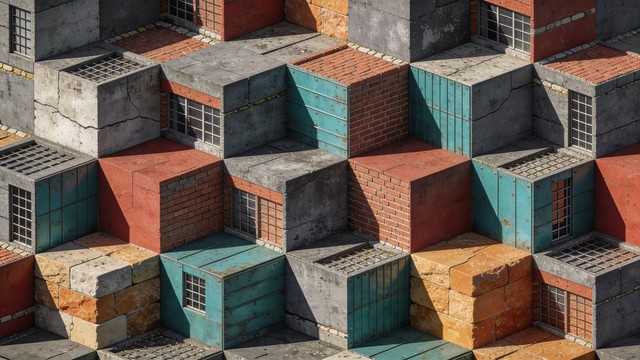 Free Geometric Urban Rooftops Image - Isometric, Geometric ...