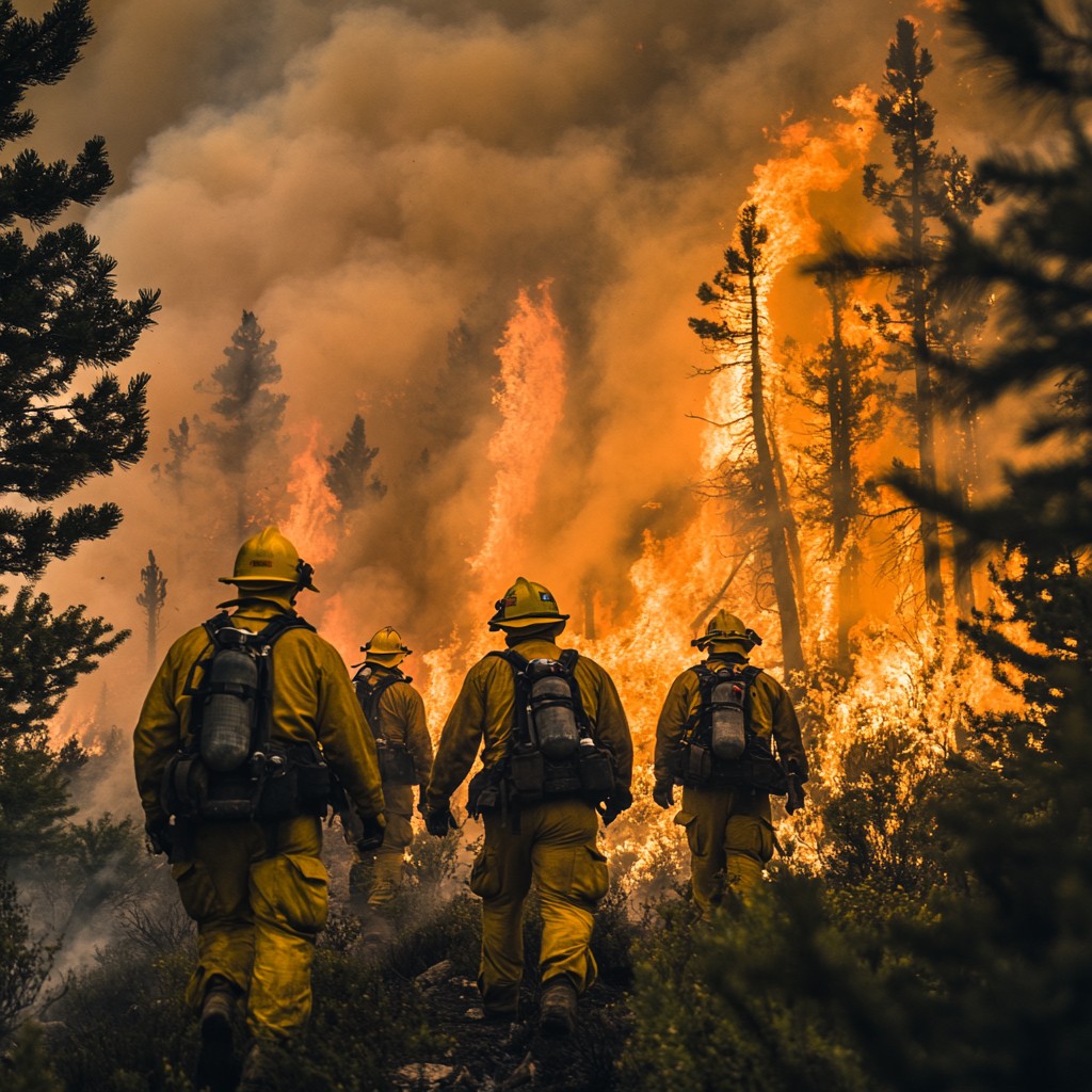 Free Firefighters combat wildfire Image - Firefighters, Wildfire ...