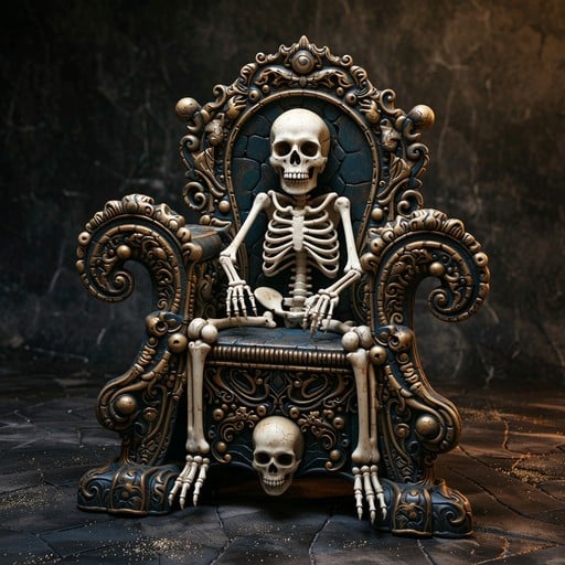 Free Death's Regal Throne Photo - Skeleton, Throne, Macabre | Download ...