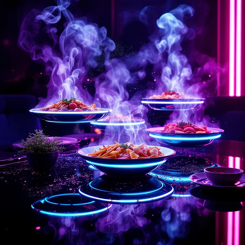 Free Neon Dining Experience Image - Cyberpunk, Futuristic, Neon ...