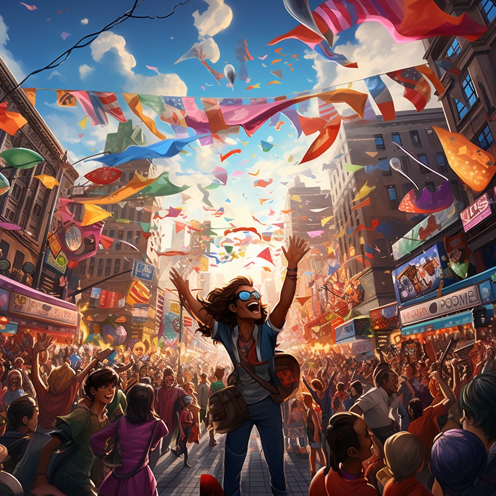 Free Festive Street Celebration Image - Festival, Celebration, Confetti ...