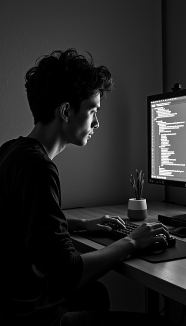 Free Programming in shadows Image - Programmer, Code, Monochrome ...
