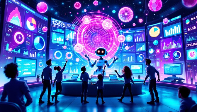 Tech Team Animation Free Digital Teamwork Dashboard Stock AI Images | StockCake