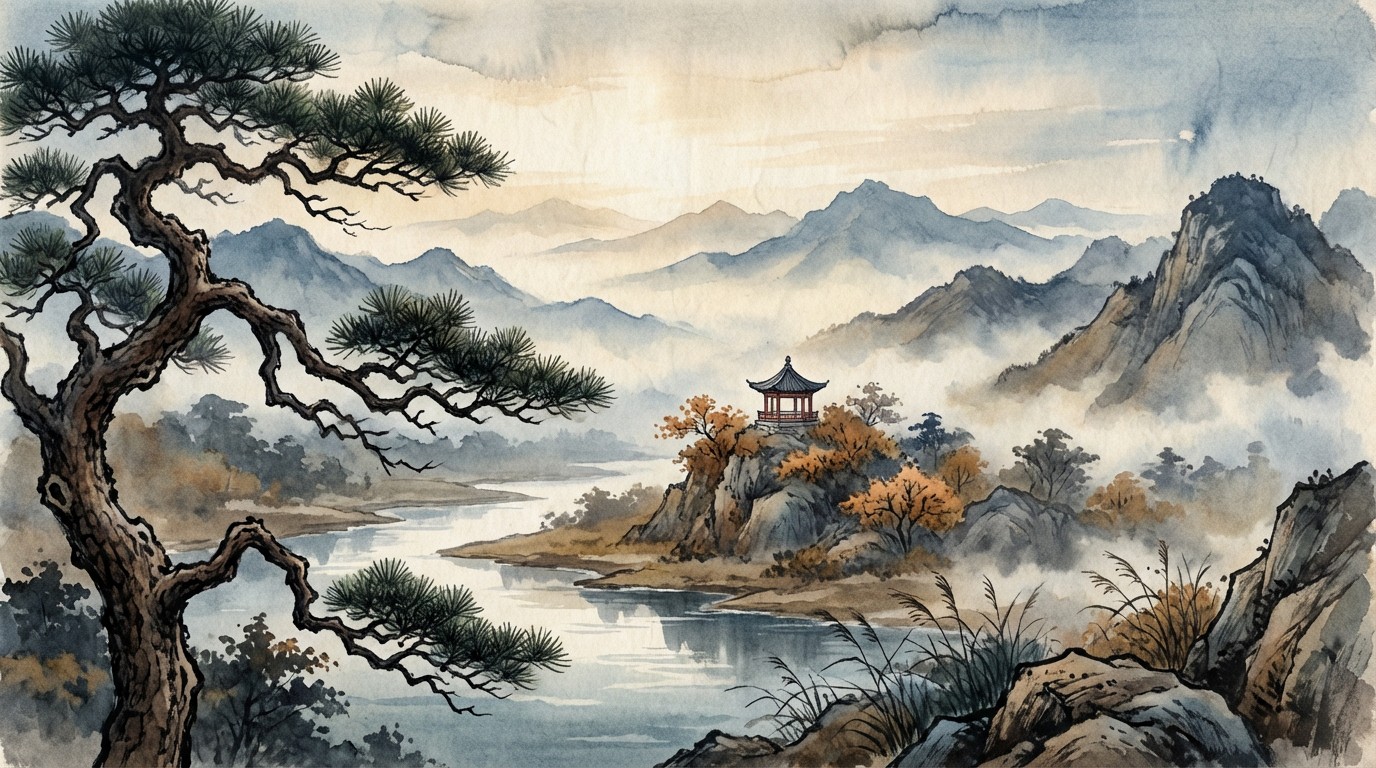 Download Misty Mountain Serenity Image - Landscape, Mountain