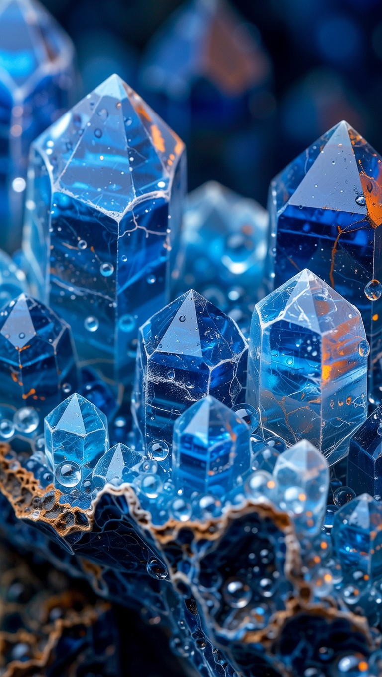 Free Blue Crystal Formation Image - Crystals, Blue, Geometric ...