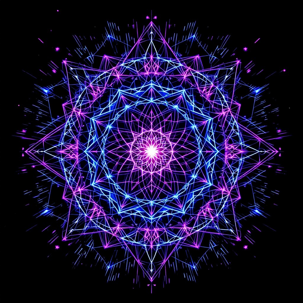 Geometry Neon Background Free Neon Sacred Geometry Image - Mandala, Cyberpunk, Neon | Download ...