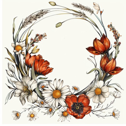 Free Floral Wreath Art Image - Floral, Wreath, Art | Download at StockCake