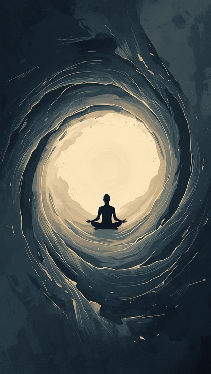 Meditator Radiating Light Free Radiating Inner Peace Image - Meditation, Mindfulness, Ripples ...