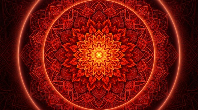 Free Sacred Crimson Mandala Image - Mandala, Geometry, Sacred ...