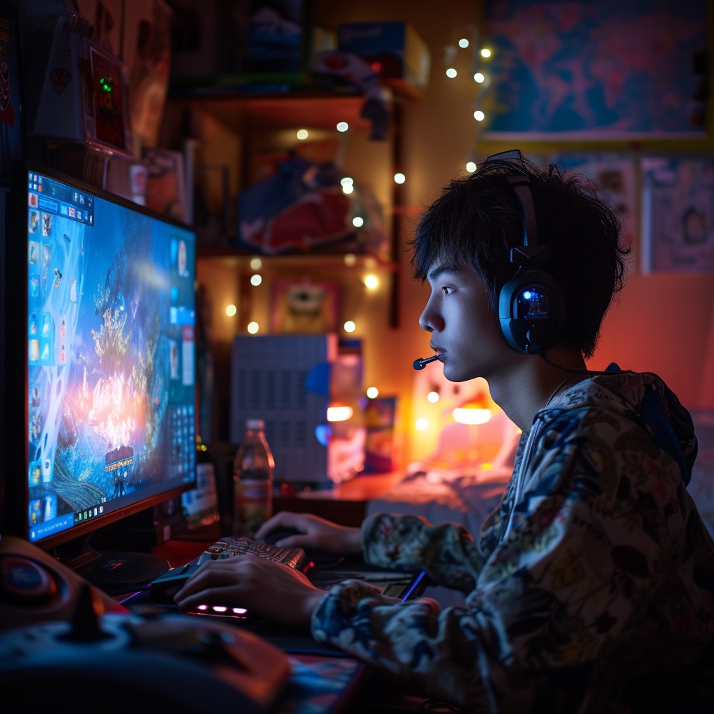 Intense Gaming On Computer Download Intense Gaming Session Image - Gaming, Headphones, Computer ...