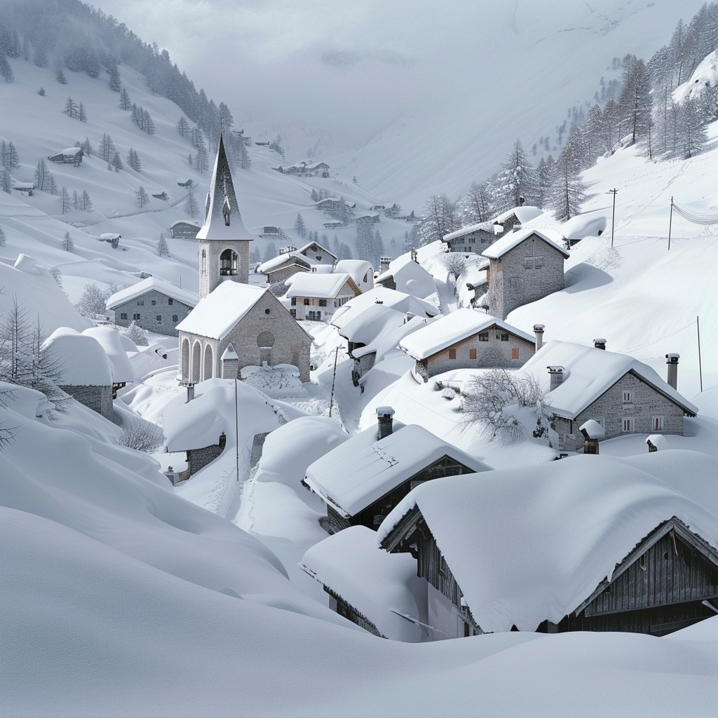 Free Snowy Alpine Village Photo - Winter, Village, Snow | Download at ...