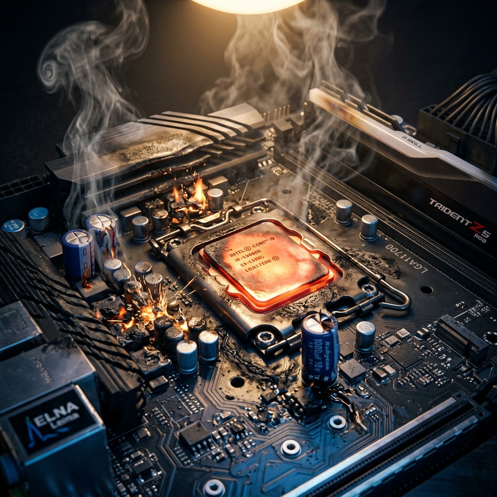 Heavy Computers Collapsing Download Computer Meltdown Crisis Image - Motherboard, Failure ...