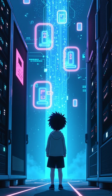 Free Digital Memory Bridge Image - Anime, Cyberpunk, Digital | Download ...