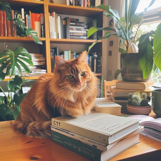 Bookbot Cats Free Cat on Books Image - Cat, Books, Fluffy | Download at StockCake