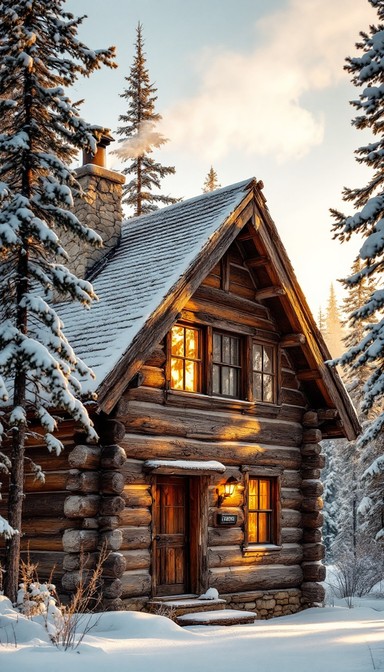 Free Cozy Winter Cabin Image - Winter, Cabin, Snow | Download at StockCake