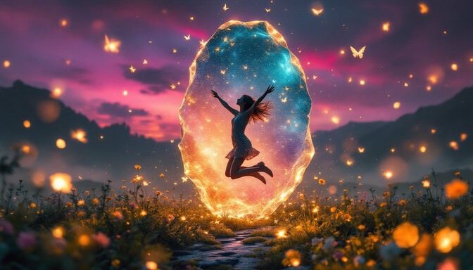 Free Joy Creates Magic Image - Woman, Jumping, Magic | Download at ...