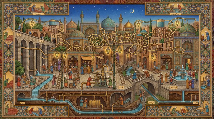 Free Persian City Infrastructure Image - Persian, Miniature, Painting ...