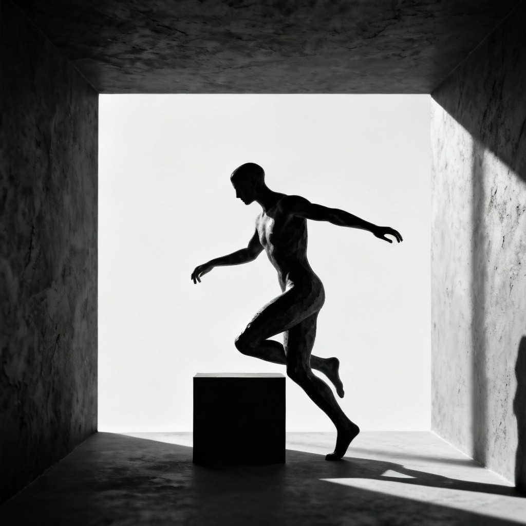 Free Dramatic Shadow Dance Image - Silhouette, Monochrome, Minimalist ...