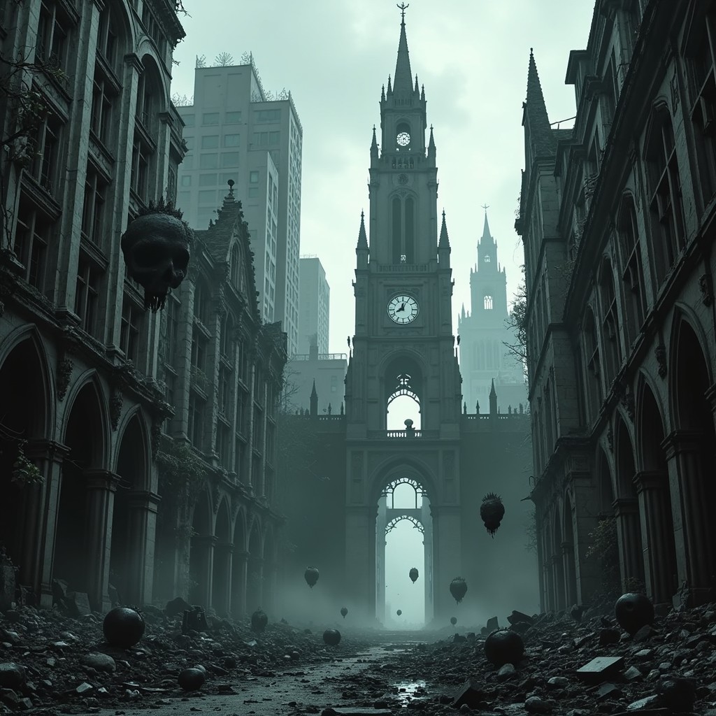 Download Ruined Gothic Metropolis Image - Gothic, Apocalyptic, Ruins ...