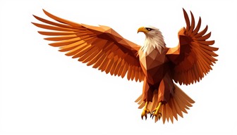 Free Geometric Eagle Soars Image - Eagle, Geometric, Lowpoly | Download ...