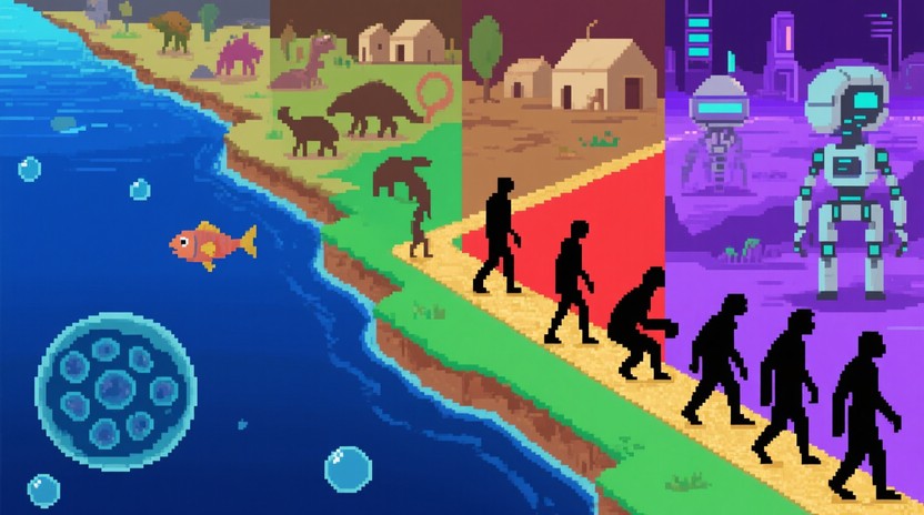 Free Evolution Through Pixels Image - Evolution, Pixelart, Diorama ...