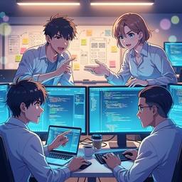 Free Team Coding Together Image - Anime, Manga, Illustration | Download ...